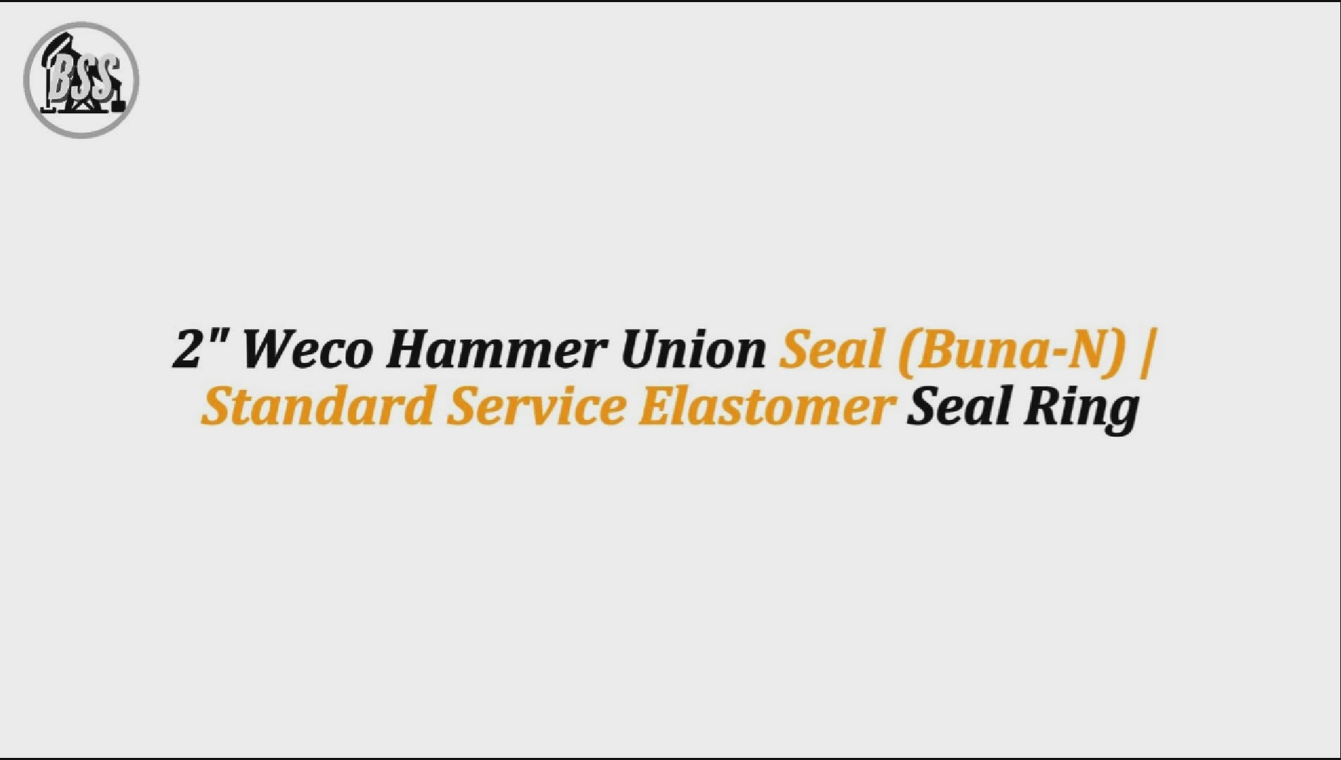 2" Weco Hammer Union Seal (Buna-N) | Standard Service Elastomer Seal Ring
