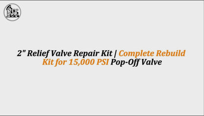 2" Relief Valve Repair Kit | Complete Rebuild Kit for 15,000 PSI Pop-Off Valve