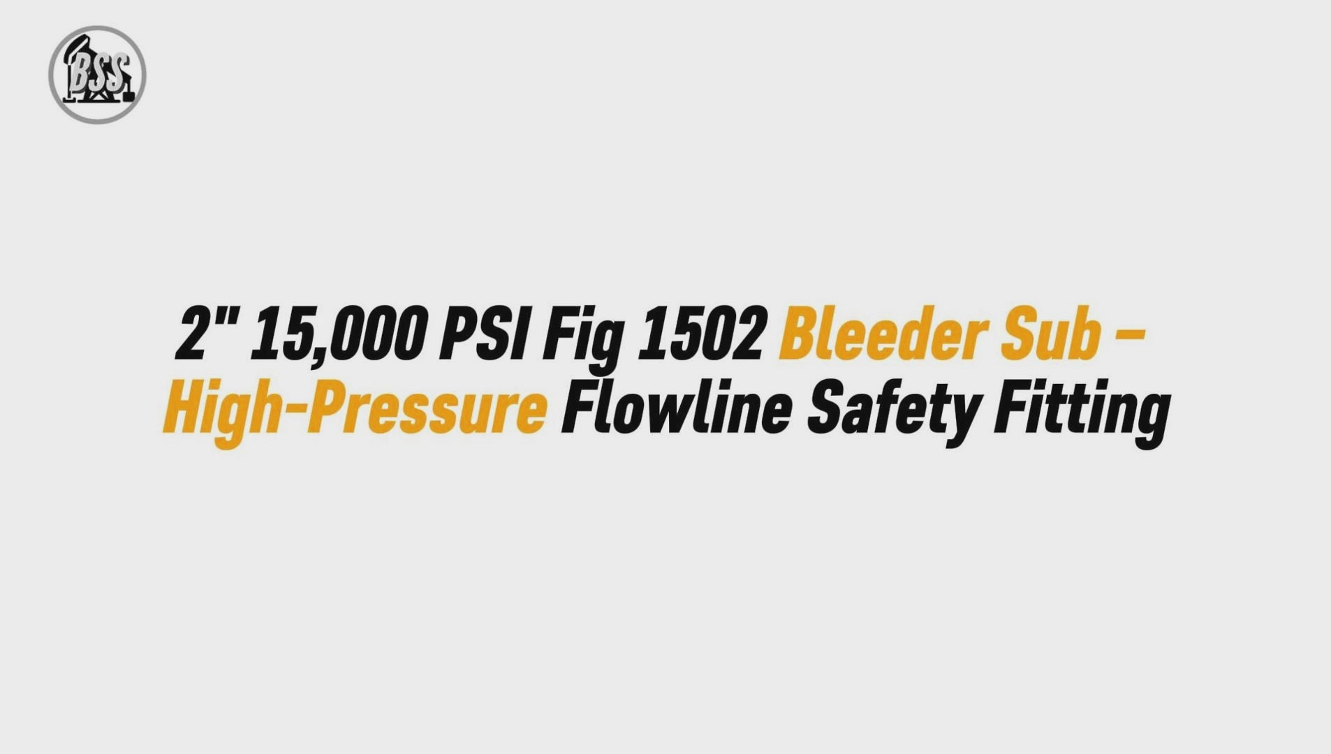 2" 15,000 PSI Fig 1502 Bleeder Sub – High-Pressure Flowline Safety Fitting
