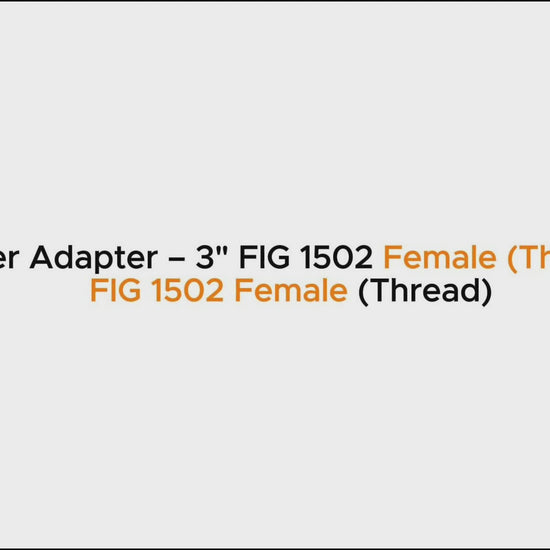 Crossover Adapter – 3" FIG 1502 Female (Thread) x 3"
 FIG 1502 Female (Thread)