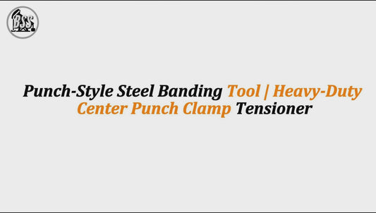 Punch-Style Steel Banding Tool | Heavy-Duty Center Punch Clamp Tensioner