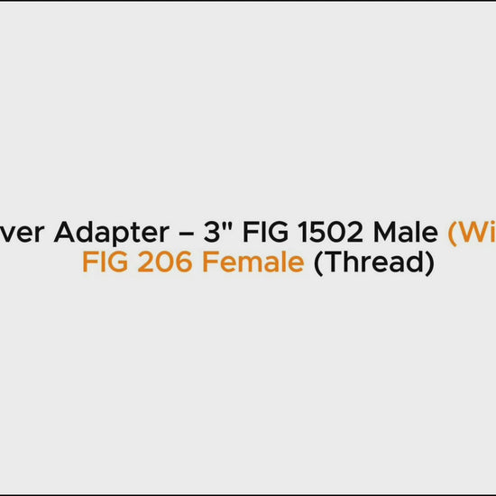 Crossover Adapter – 3" FIG 1502 Male (Wing) x 3" 
FIG 206 Female (Thread)