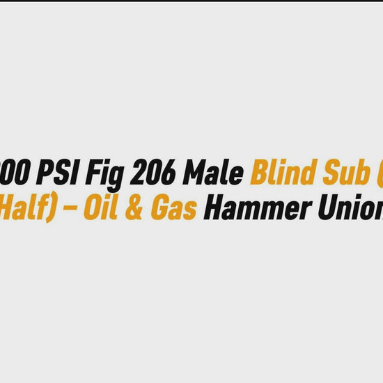 4" 2,000 PSI Fig 206 Male Blind Sub (Wing Half) – Oil & Gas Hammer Union