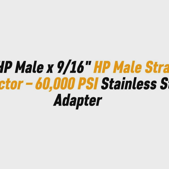 9/16" HP Male x 9/16" HP Male Straight Connector – 60,000 PSI Stainless Steel Adapter