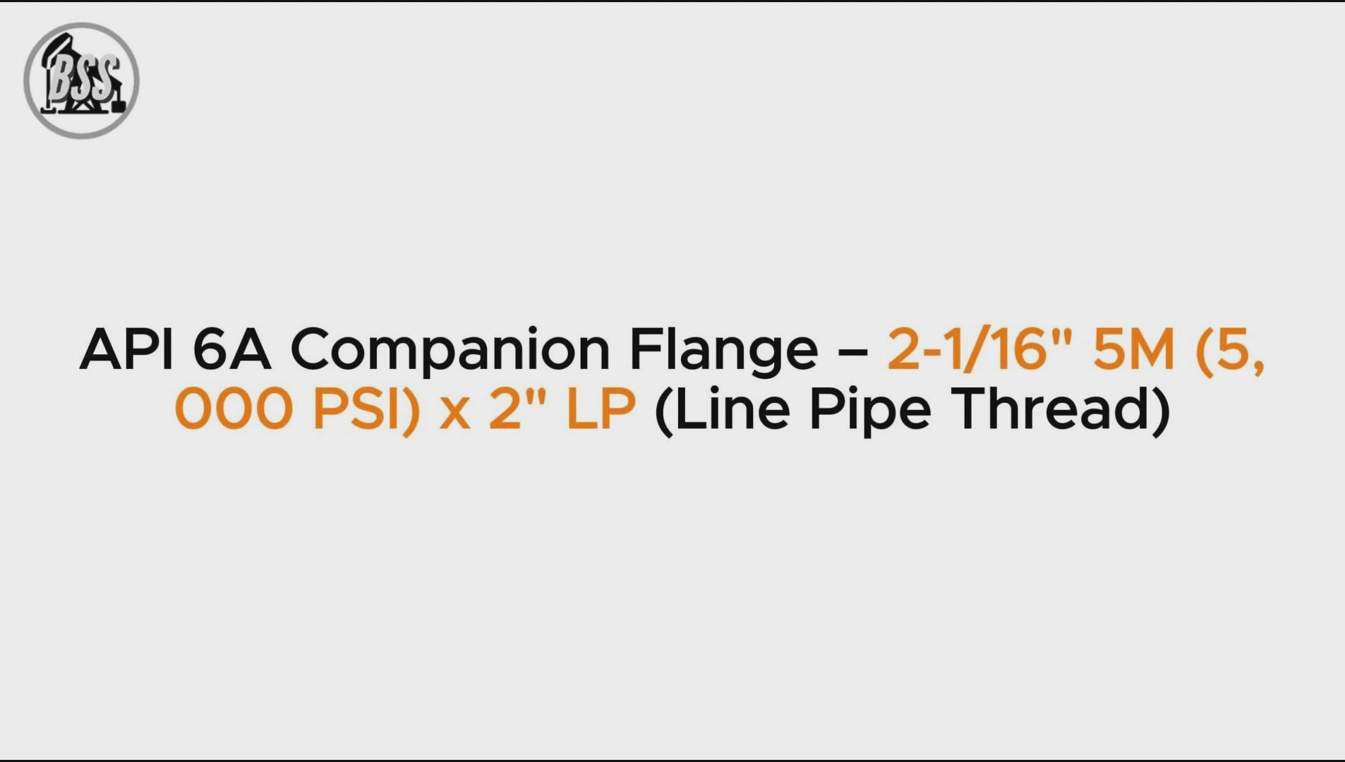 API 6A Companion Flange – 2-1/16" 5M (5,000 PSI) x 2" LP (Line Pipe Thread)