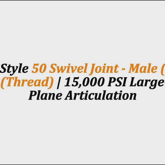 3" 1502 Style 50 Swivel Joint - Male (Wing) x Female (Thread) | 15,000 PSI Large-Bore 2-Plane Articulation