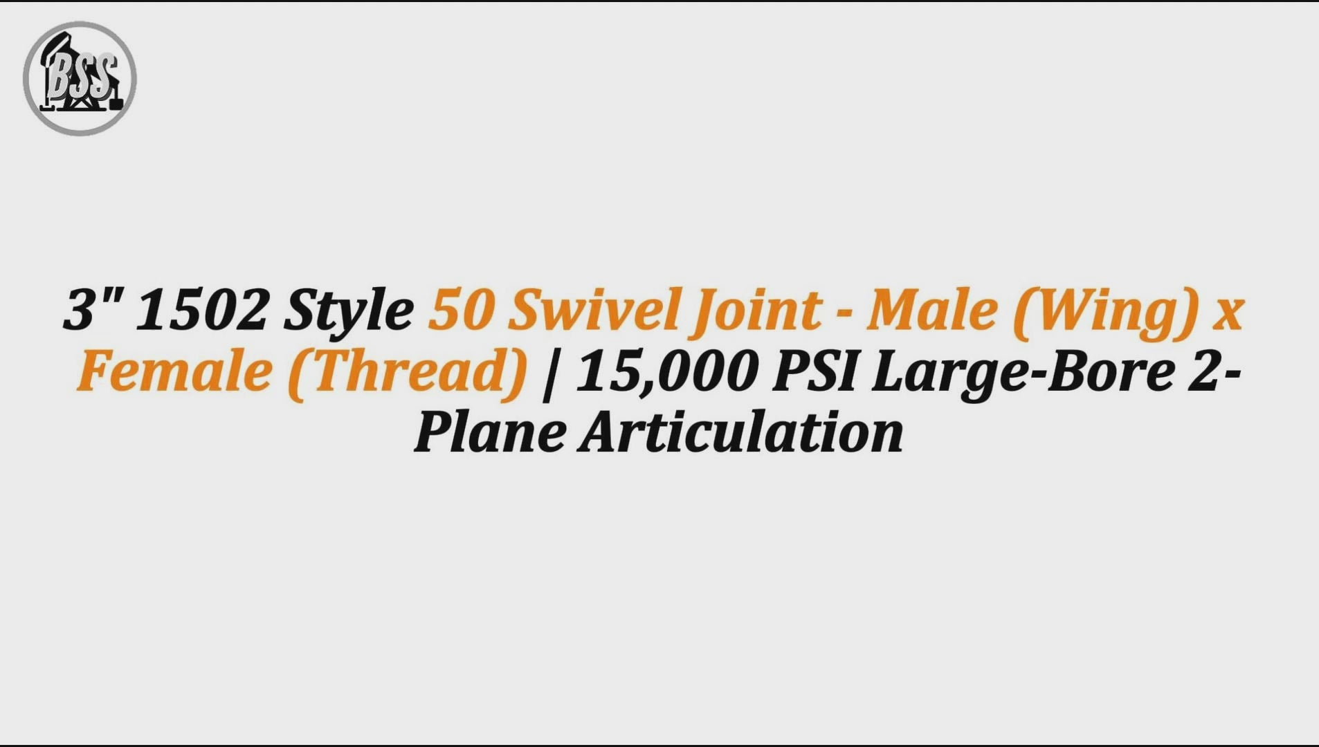 3" 1502 Style 50 Swivel Joint - Male (Wing) x Female (Thread) | 15,000 PSI Large-Bore 2-Plane Articulation