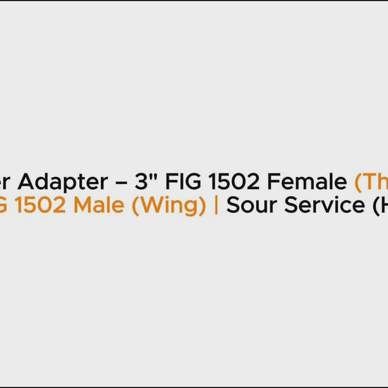 Crossover Adapter – 3" FIG 1502 Female (Thread) x 2" 
FIG 1502 Male (Wing) | Sour Service (H2S)