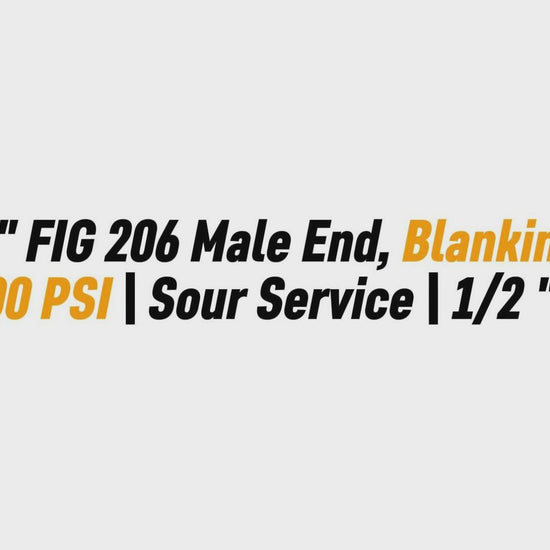 2" FIG 206 Male End, Blanking
 Cap, 2000 PSI | Sour Service | 1/2 " NPT Tap