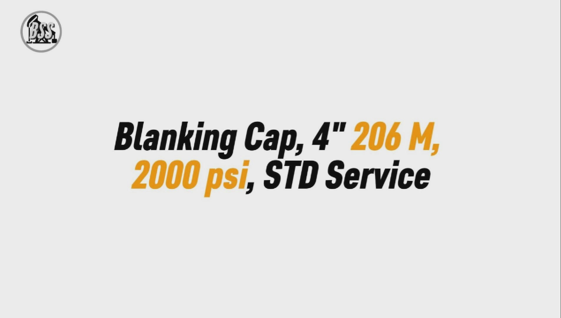 Blanking Cap, 4 206 M, 2000 psi, STD Service

