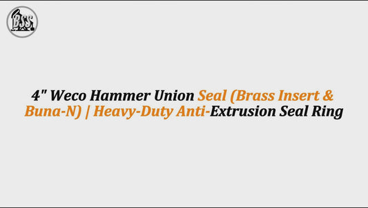 4" Weco Hammer Union Seal (Brass Insert & Buna-N) | Heavy-Duty Anti-Extrusion Seal Ring