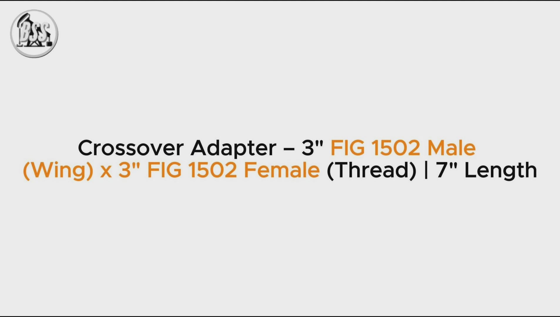 Crossover Adapter – 3 FIG 1502 Male (Wing) x 3

