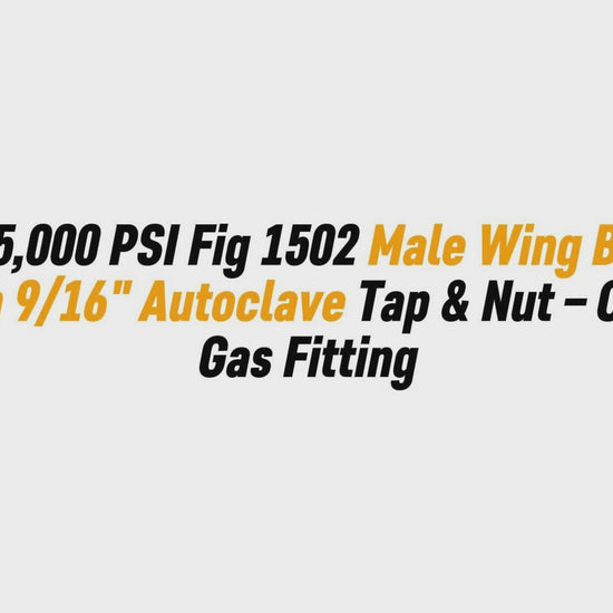 2" 15,000 PSI Fig 1502 Male Wing Blind with 9/16" Autoclave Tap & Nut – Oil & Gas Fitting