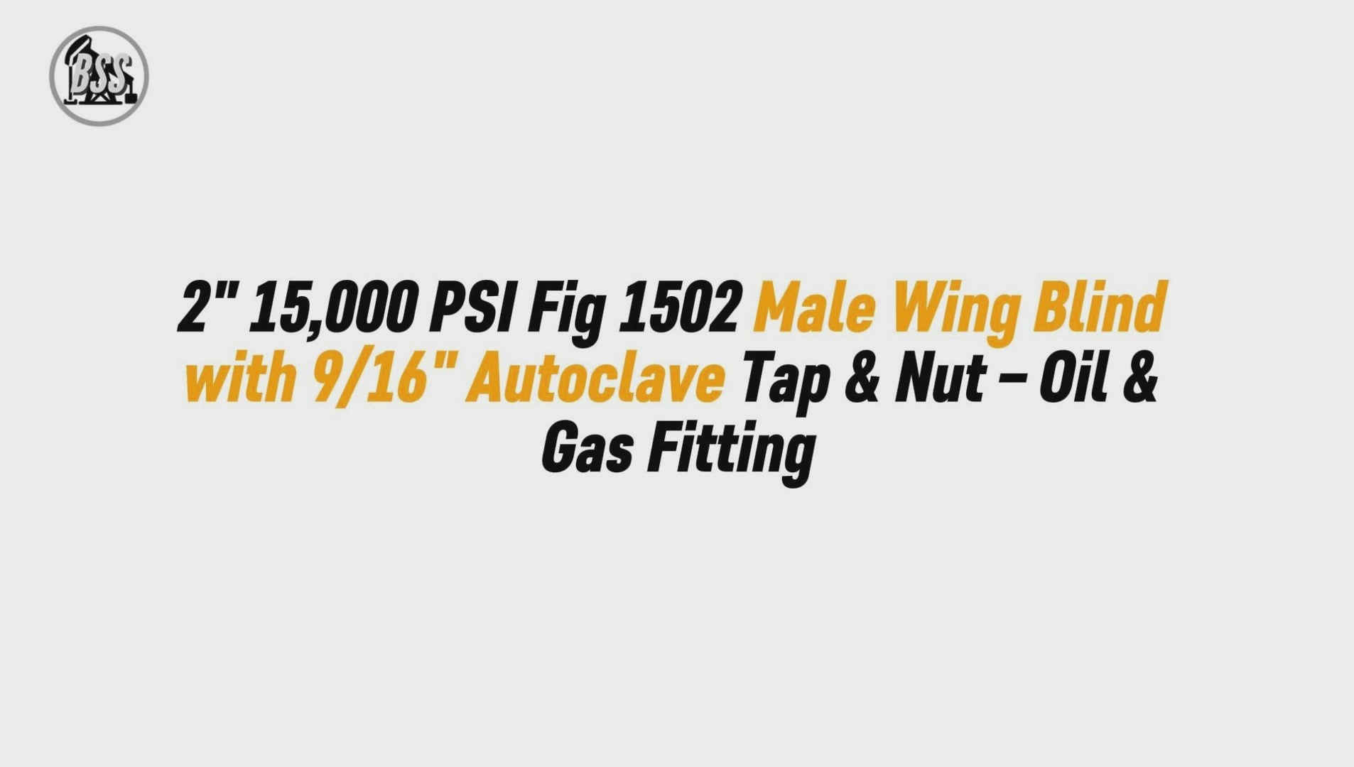 2" 15,000 PSI Fig 1502 Male Wing Blind with 9/16" Autoclave Tap & Nut – Oil & Gas Fitting