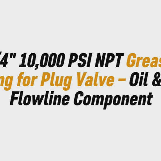 14 10,000 PSI NPT Grease Fitting for Plug Valve
