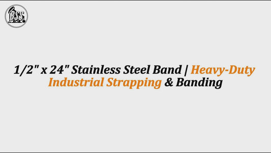 1/2" x 24" Stainless Steel Band | Heavy-Duty Industrial Strapping & Banding