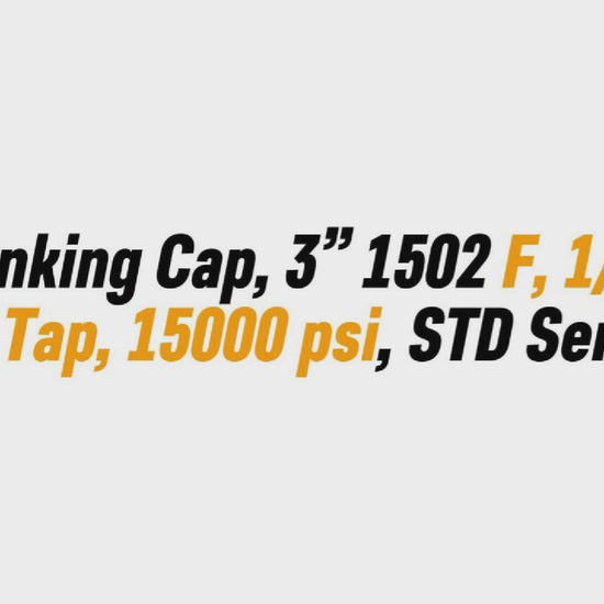 Blanking Cap, 3” 1502 F, 12” NPT Tap, 15000 psi,