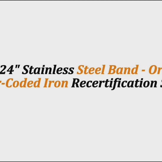 1/2" x 24" Stainless Steel Band - Orange | Color-Coded Iron Recertification Strap