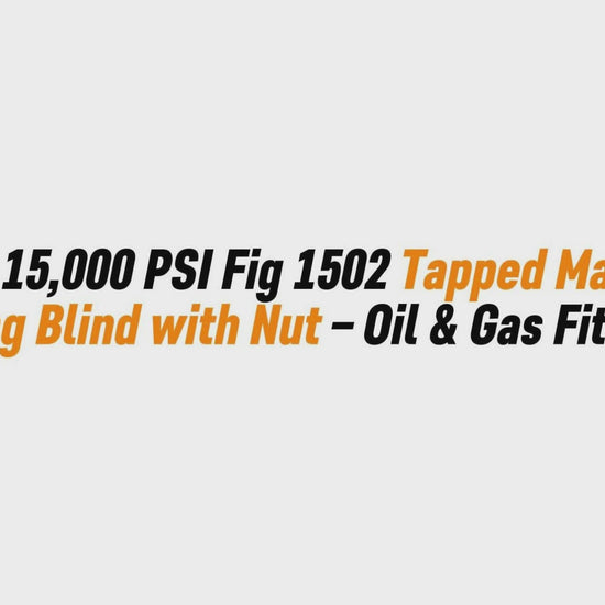 2" 15,000 PSI Fig 1502 Tapped Male Wing Blind with Nut – Oil & Gas Fitting