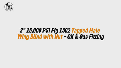 2" 15,000 PSI Fig 1502 Tapped Male Wing Blind with Nut – Oil & Gas Fitting