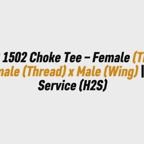 2" FIG 1502 Choke Tee – Female (Thread) x Female (Thread) x Male (Wing) | Sour Service (H2S)
