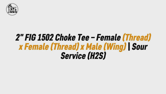 2" FIG 1502 Choke Tee – Female (Thread) x Female (Thread) x Male (Wing) | Sour Service (H2S)