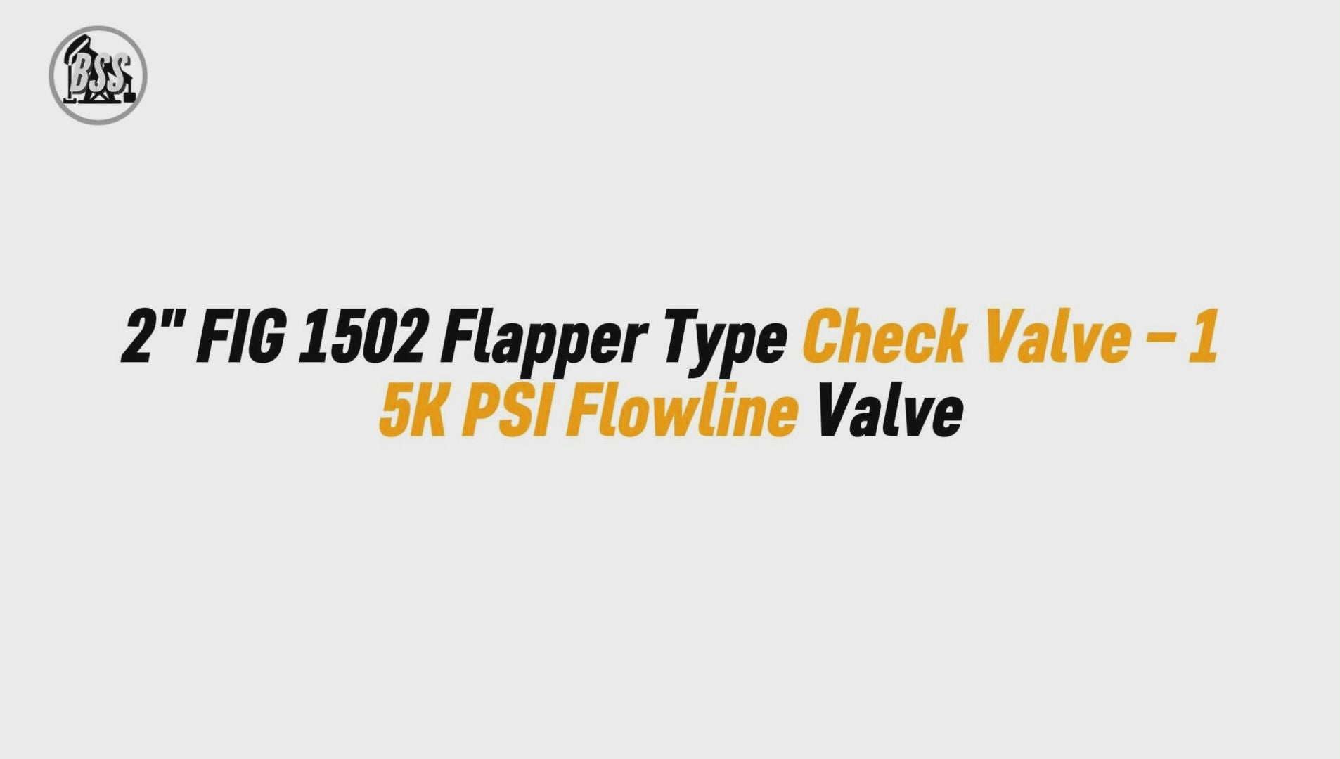 2" FIG 1502 Flapper Type Check Valve – 15K PSI Flowline Valve