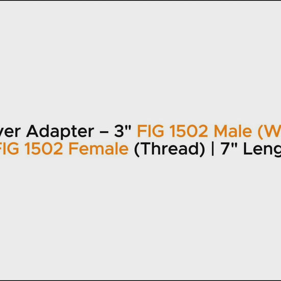 Crossover Adapter – 3" FIG 1502 Male (Wing) x 2" 
FIG 1502 Female (Thread) | 7" Length