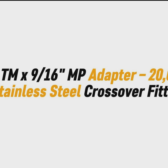 9/16" TM x 9/16" MP Adapter – 20,000 PSI Stainless Steel Crossover Fitting