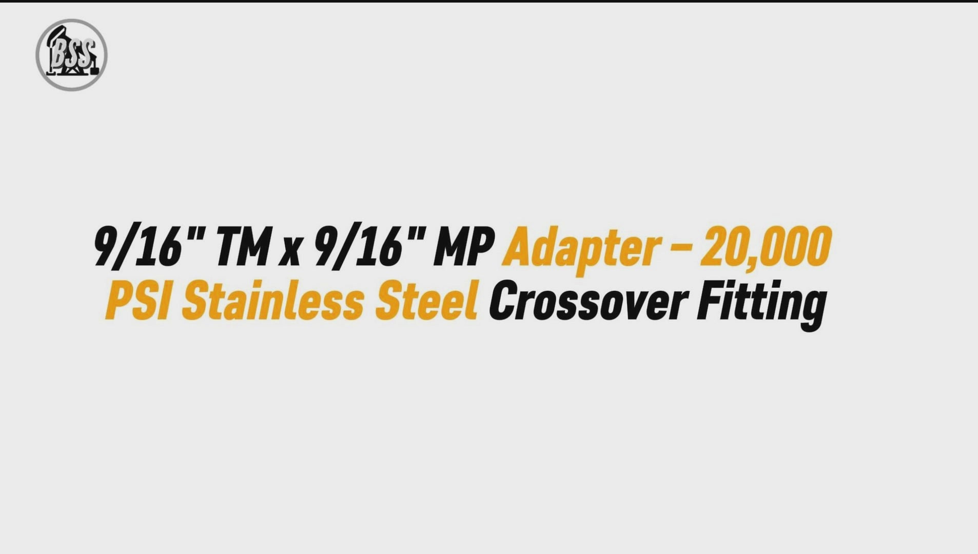 9/16" TM x 9/16" MP Adapter – 20,000 PSI Stainless Steel Crossover Fitting