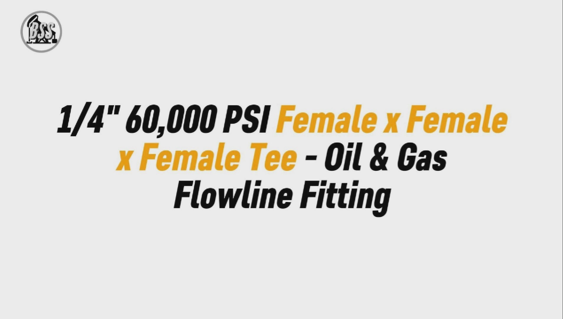 1/4" 60,000 PSI Female x Female x Female Tee - Oil & Gas Flowline Fitting