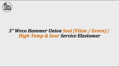 3" Weco Hammer Union Seal (Viton / Green) | High-Temp & Sour Service Elastomer