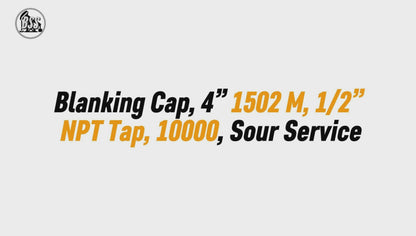 Blanking Cap, 4” 1502 M, 1/2”
 NPT Tap, 10000, Sour Service