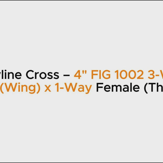 Flowline Cross – 4" FIG 1002 3-Way Male (Wing) x 1-Way Female (Thread)