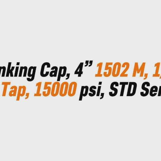 Blanking Cap, 4” 1502 M, 1/2" 
NPT Tap, 15000 psi, STD Service