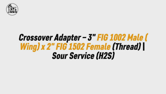 Crossover Adapter – 3" FIG 1002 Male (Wing) x 2" FIG 1502 Female (Thread) | Sour Service (H2S)