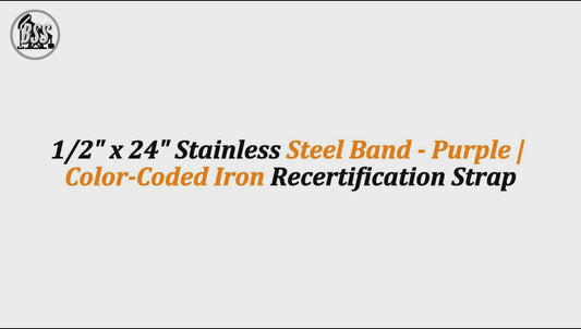 1/2" x 24" Stainless Steel Band - Purple | Color-Coded Iron Recertification Strap