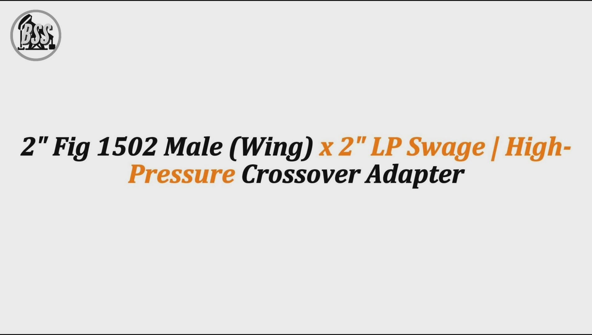 2" Fig 1502 Male (Wing) x 2" LP Swage | High-Pressure Crossover Adapter