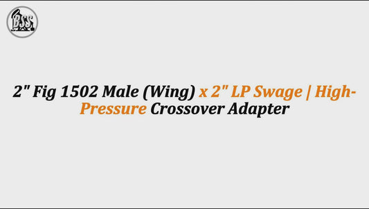 2" Fig 1502 Male (Wing) x 2" LP Swage | High-Pressure Crossover Adapter