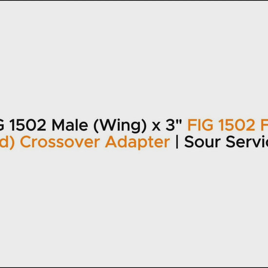 3" FIG 1502 Male (Wing) x 3" FIG 1502 Female 
(Thread) Crossover Adapter | Sour Service (H2S)
