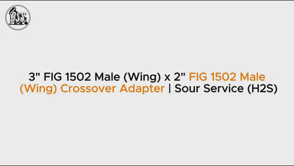 3" FIG 1502 Male (Wing) x 2" FIG 1502 Male
 (Wing) Crossover Adapter | Sour Service (H2S)