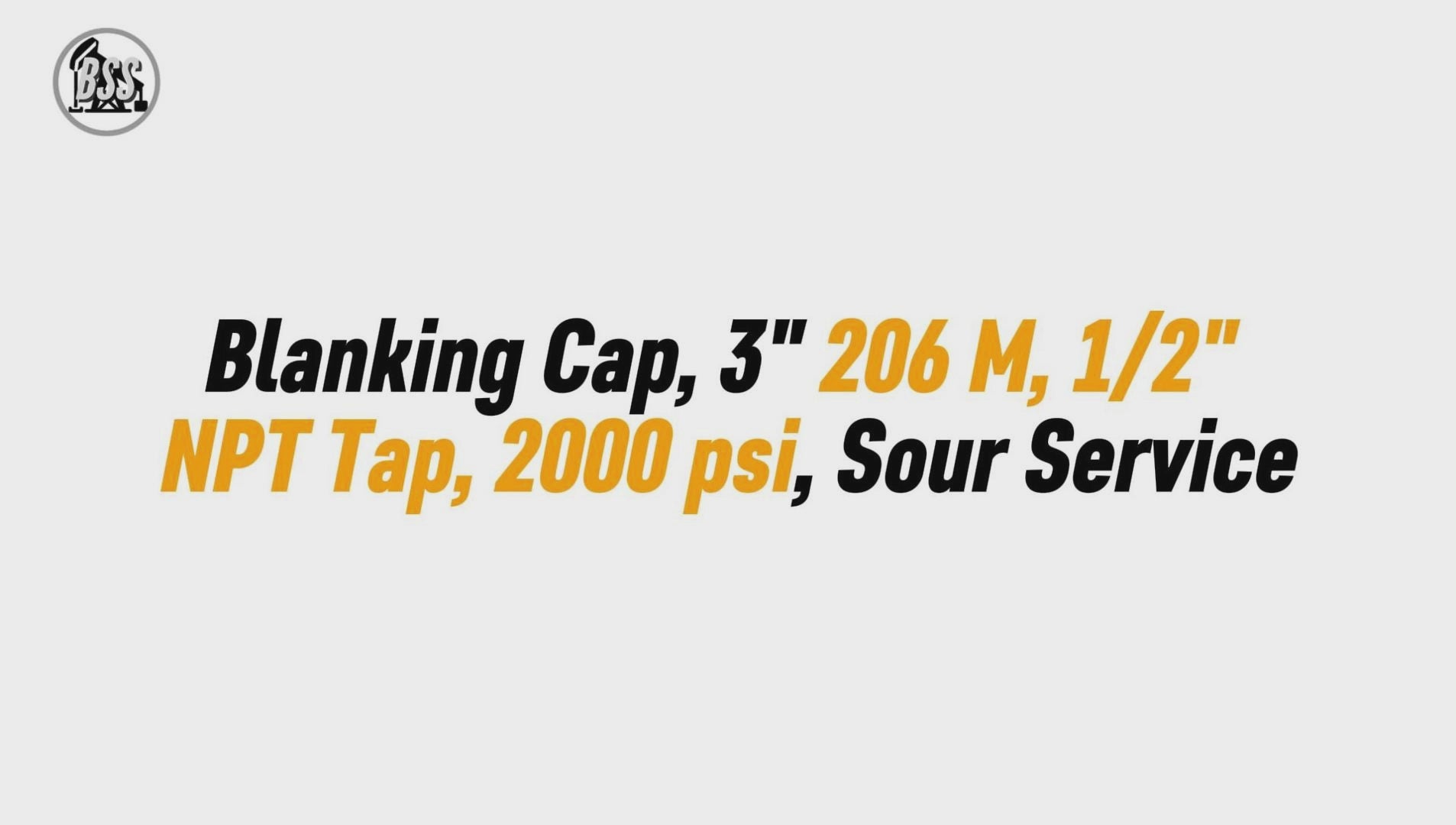 Blanking Cap, 3" 206 M, 1/2" 
NPT Tap, 2000