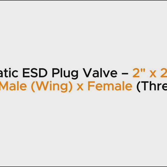 Pneumatic ESD Plug Valve – 2" x 2" FIG 1502 Male (Wing) x Female (Thread)