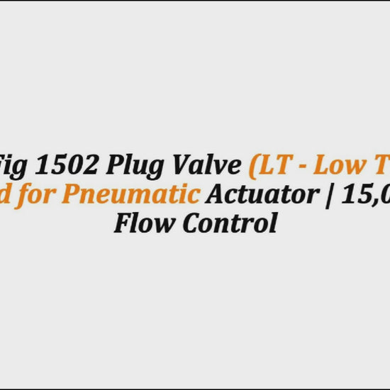 2" x 2" Fig 1502 Plug Valve (LT - Low Torque) | Tapped for Pneumatic Actuator | 15,000 PSI Flow Control