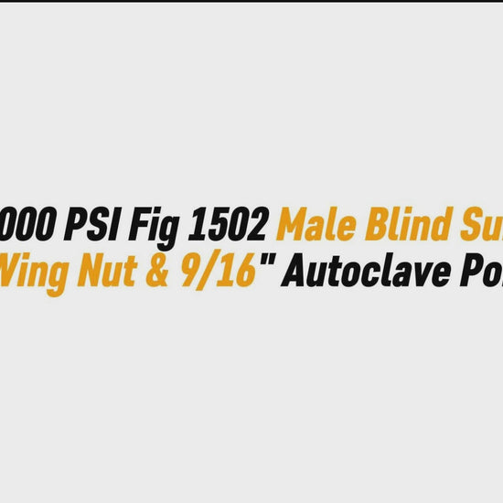 4" 15,000 PSI Fig 1502 Male Blind Sub with Wing Nut & 9/16" Autoclave Port