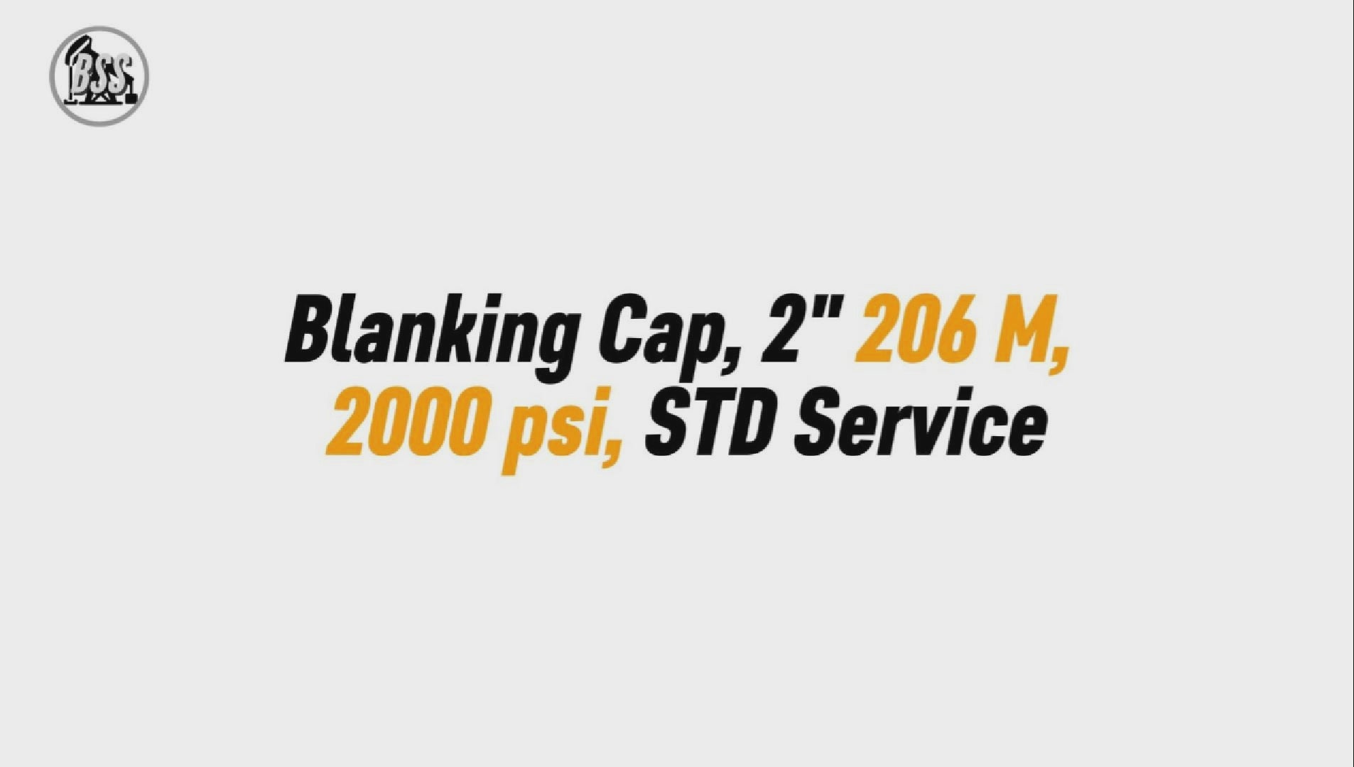 Blanking Cap, 3" 206 M, 2000 psi, STD Service