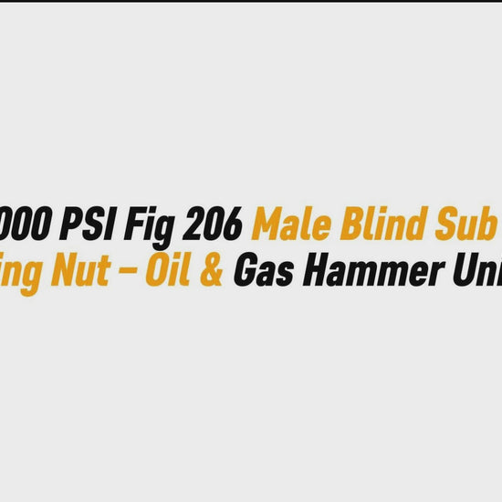 3" 2,000 PSI Fig 206 Tapped Male Blind Sub with Wing Nut (1/2" NPT) – Oil & Gas Hammer Union