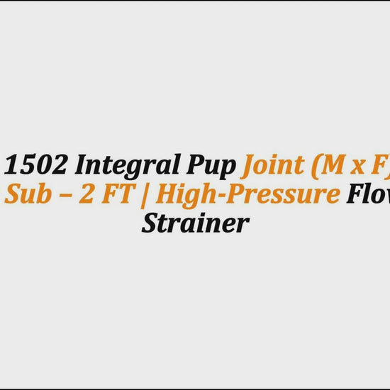 2" Fig 1502 Integral Pup Joint (M x F) with Filter Sub – 2 FT | High-Pressure Flowline Strainer