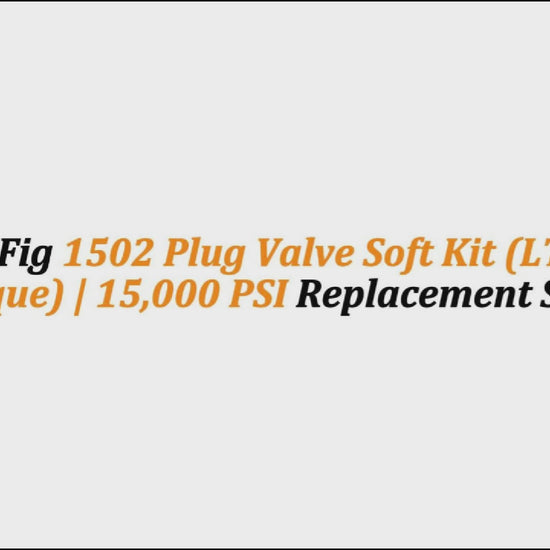 3" x 3" Fig 1502 Plug Valve Soft Kit (LT - Low Torque) | 15,000 PSI Replacement Seals