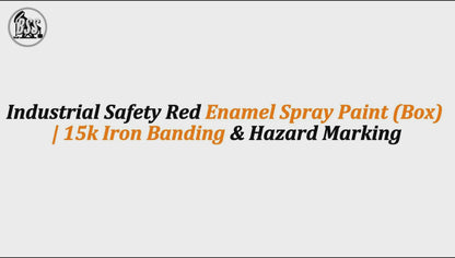 Industrial Safety Red Enamel Spray Paint (Box) | 15k Iron Banding & Hazard Marking